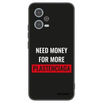 Picasee Μαύρη θήκη σιλικόνης για Xiaomi Redmi Note 12 5G - More PLASTENCIAGA