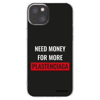 Picasee διαφανής θήκη σιλικόνης Apple iPhone 15 Plus - More PLASTENCIAGA