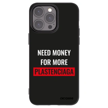 Picasee Μαύρη θήκη σιλικόνης για Apple iPhone 15 Pro Max - More PLASTENCIAGA