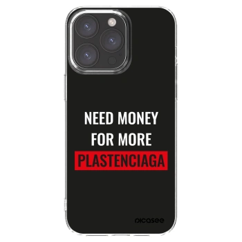 Picasee διαφανής θήκη σιλικόνης Apple iPhone 15 Pro Max - More PLASTENCIAGA