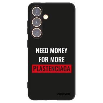 Picasee Μαύρη θήκη σιλικόνης για Samsung Galaxy S24 S921B 5G - More PLASTENCIAGA