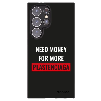 Picasee Μαύρη θήκη σιλικόνης για Samsung Galaxy S24 Ultra S928B 5G - More PLASTENCIAGA