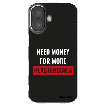 Picasee διαφανής θήκη σιλικόνης Apple iPhone 16 - More PLASTENCIAGA