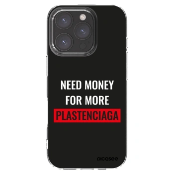 Picasee διαφανής θήκη σιλικόνης Apple iPhone 16 Pro - More PLASTENCIAGA