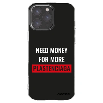 Picasee διαφανής θήκη σιλικόνης Apple iPhone 16 Pro Max - More PLASTENCIAGA