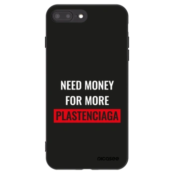 Picasee Μαύρη θήκη σιλικόνης για Apple iPhone 8 Plus - More PLASTENCIAGA