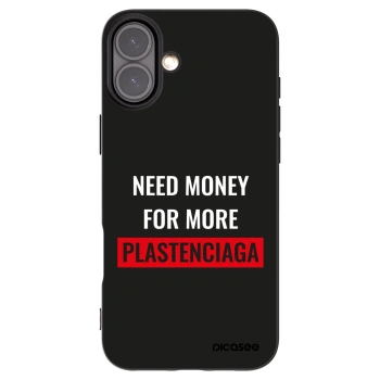 Picasee Μαύρη θήκη σιλικόνης για Apple iPhone 16 Plus - More PLASTENCIAGA