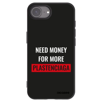 Picasee Μαύρη θήκη σιλικόνης για Apple iPhone 16e - More PLASTENCIAGA