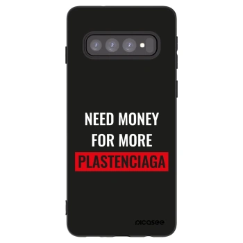 Picasee Μαύρη θήκη σιλικόνης για Samsung Galaxy S10 G973 - More PLASTENCIAGA