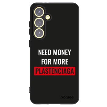 Picasee Μαύρη θήκη σιλικόνης για Samsung Galaxy S24 FE S721B - More PLASTENCIAGA