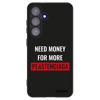 Picasee Μαύρη θήκη σιλικόνης για Samsung Galaxy S25 5G - More PLASTENCIAGA