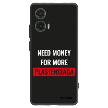 Picasee Μαύρη θήκη σιλικόνης για Motorola Moto G35 5G - More PLASTENCIAGA