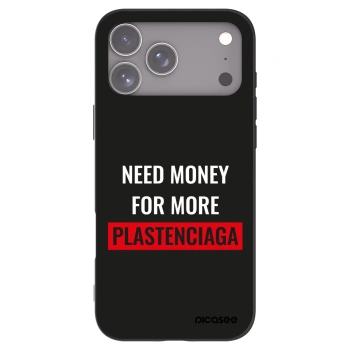 Picasee Μαύρη θήκη σιλικόνης για Apple iPhone 17 Pro Max - More PLASTENCIAGA