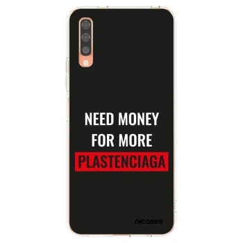 Picasee διαφανής θήκη σιλικόνης Samsung Galaxy A70 A705F - More PLASTENCIAGA