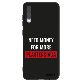 Picasee Μαύρη θήκη σιλικόνης για Samsung Galaxy A70 A705F - More PLASTENCIAGA