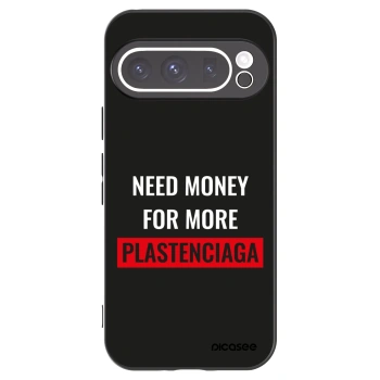 Picasee Μαύρη θήκη σιλικόνης για Google Pixel 9 Pro XL - More PLASTENCIAGA