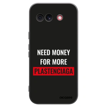 Picasee Μαύρη θήκη σιλικόνης για Google Pixel 10a - More PLASTENCIAGA