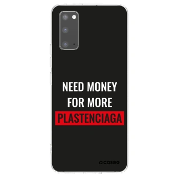 Picasee διαφανής θήκη σιλικόνης Samsung Galaxy S20 G980F - More PLASTENCIAGA