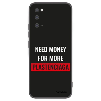 Picasee Μαύρη θήκη σιλικόνης για Samsung Galaxy S20 G980F - More PLASTENCIAGA