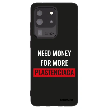 Picasee Μαύρη θήκη σιλικόνης για Samsung Galaxy S20 Ultra 5G G988F - More PLASTENCIAGA