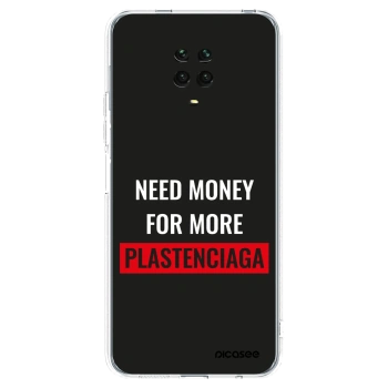 Picasee διαφανής θήκη σιλικόνης Xiaomi Redmi Note 9 Pro - More PLASTENCIAGA