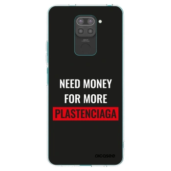 Picasee Μαύρη θήκη σιλικόνης για Xiaomi Redmi Note 9 - More PLASTENCIAGA