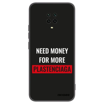 Picasee Μαύρη θήκη σιλικόνης για Xiaomi Redmi Note 9S - More PLASTENCIAGA