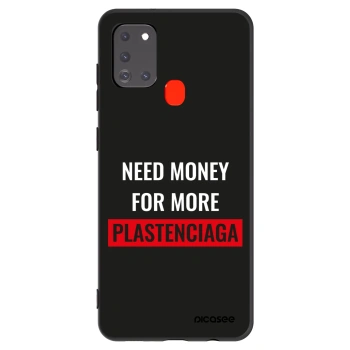Picasee Μαύρη θήκη σιλικόνης για Samsung Galaxy A21s - More PLASTENCIAGA