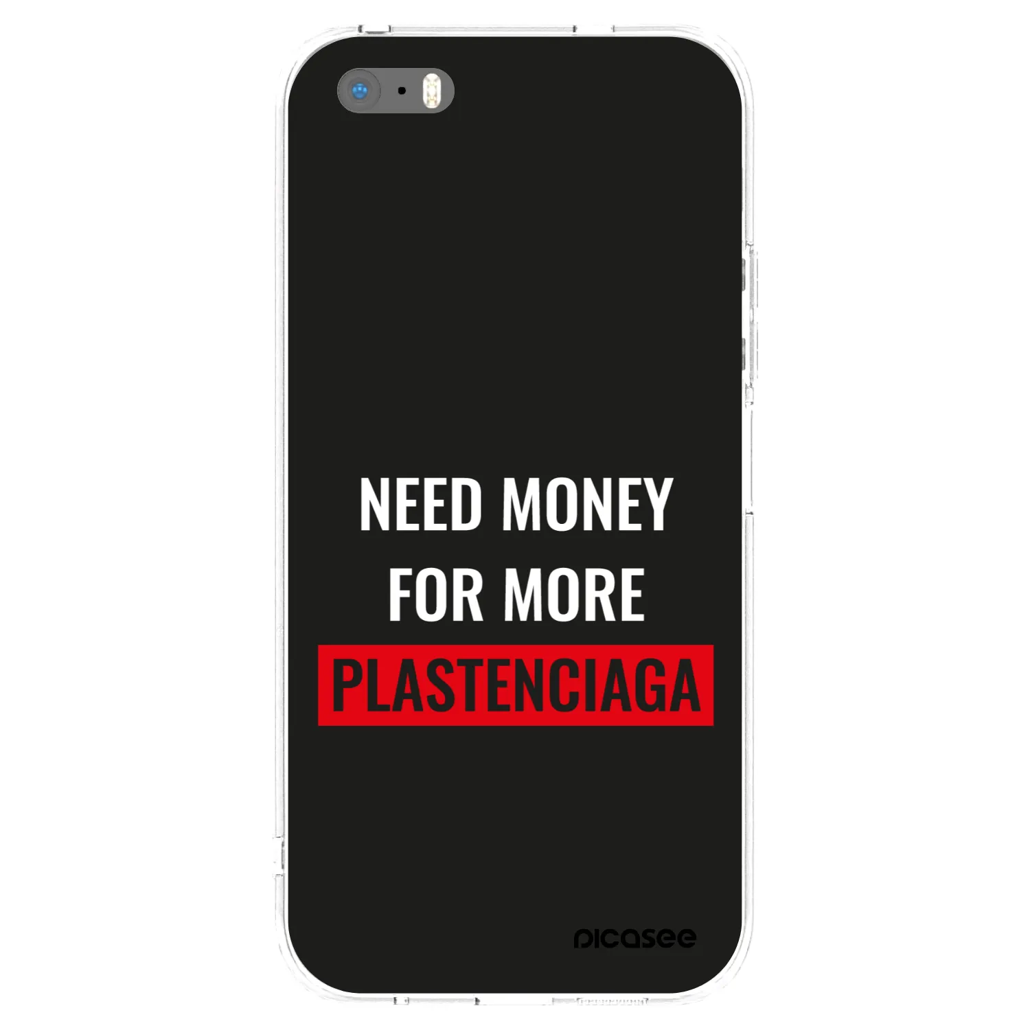Picasee διαφανής θήκη σιλικόνης Apple iPhone 5/5S/SE - More PLASTENCIAGA