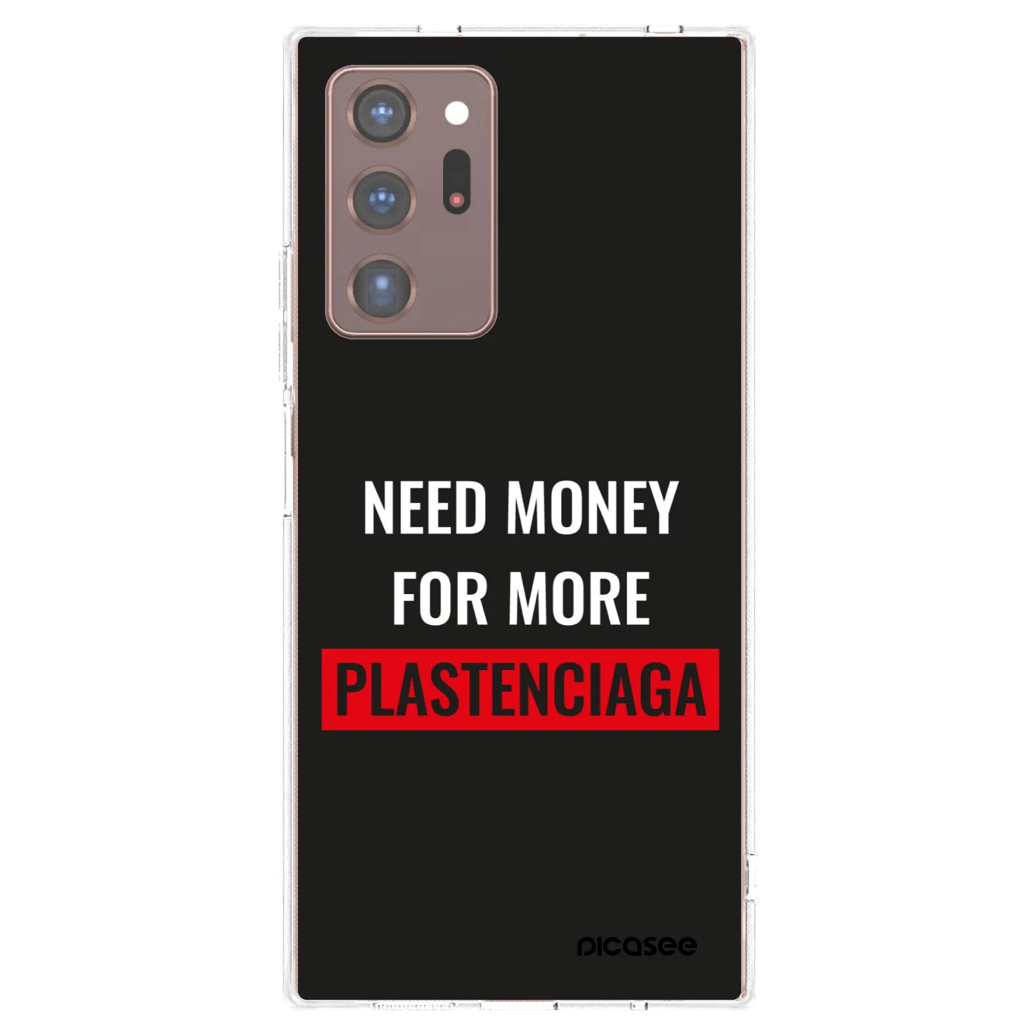 Picasee διαφανής θήκη σιλικόνης Samsung Galaxy Note 20 Ultra - More PLASTENCIAGA