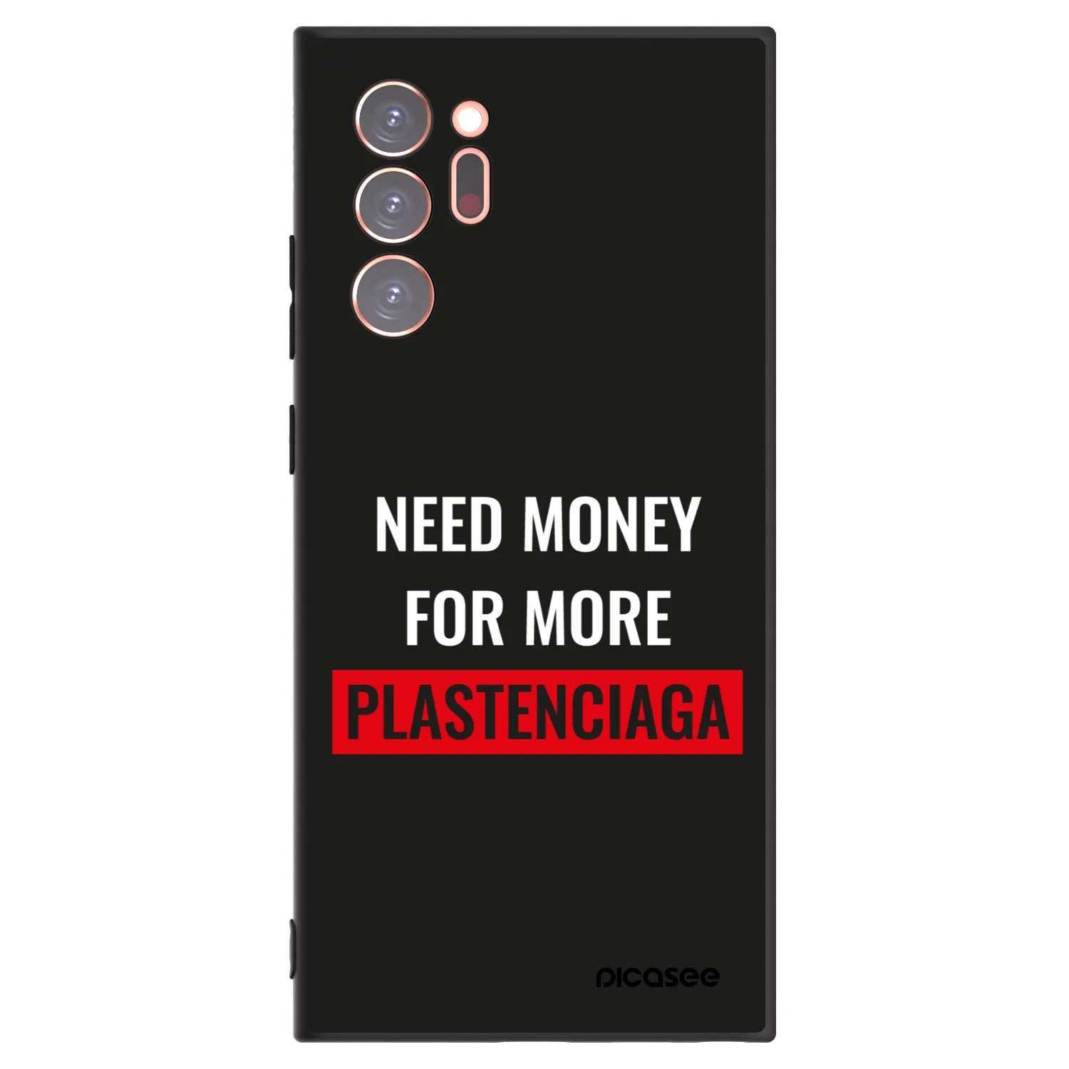 Picasee Μαύρη θήκη σιλικόνης για Samsung Galaxy Note 20 Ultra - More PLASTENCIAGA