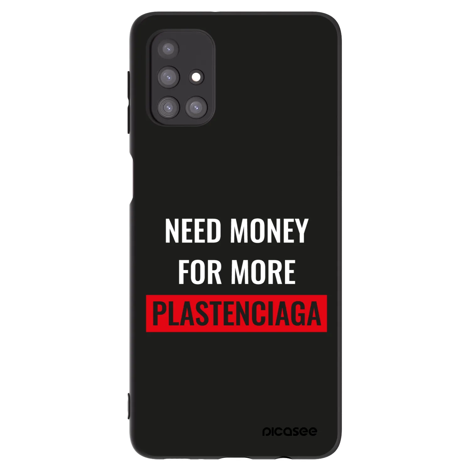Picasee Μαύρη θήκη σιλικόνης για Samsung Galaxy M31s - More PLASTENCIAGA