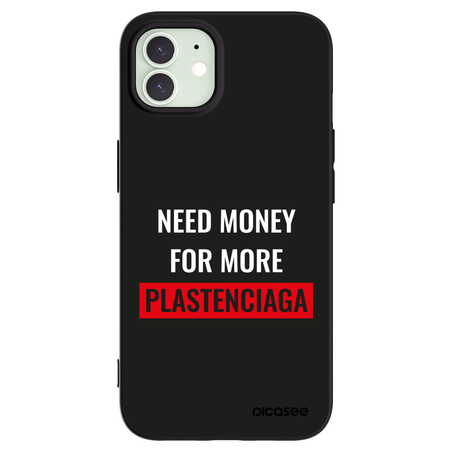 Picasee Μαύρη θήκη σιλικόνης για Apple iPhone 12 Pro - More PLASTENCIAGA