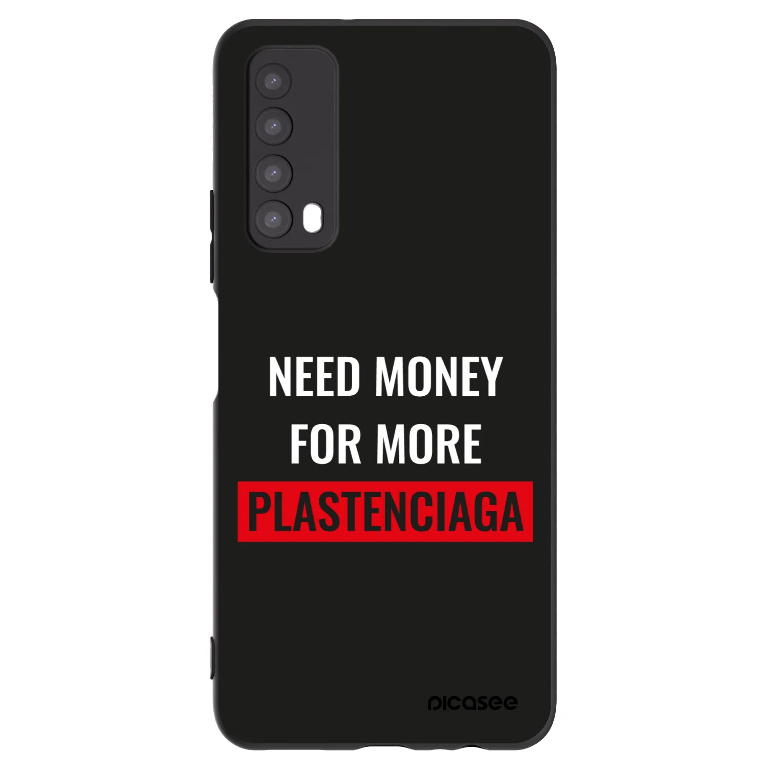 Picasee Μαύρη θήκη σιλικόνης για Huawei P Smart 2021 - More PLASTENCIAGA