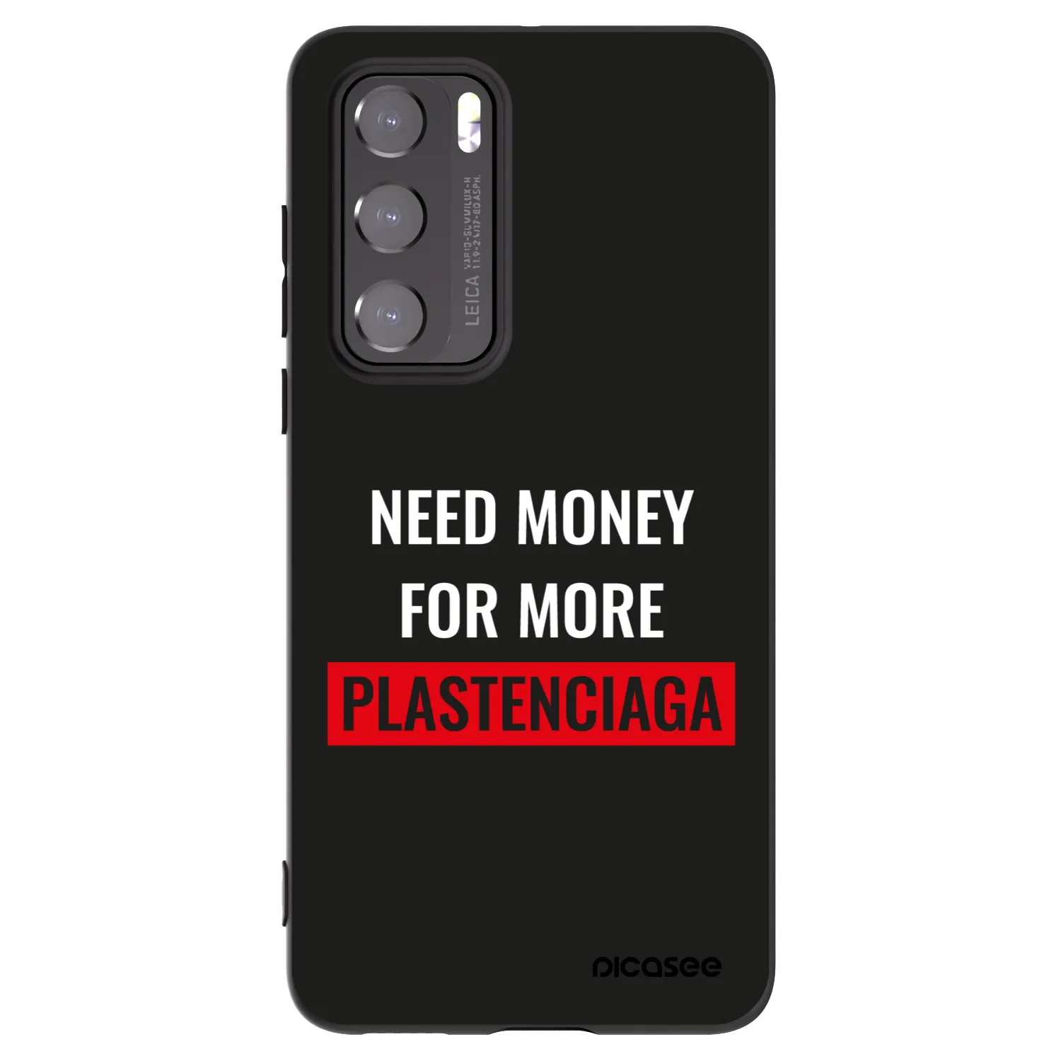 Picasee Μαύρη θήκη σιλικόνης για Huawei P40 - More PLASTENCIAGA