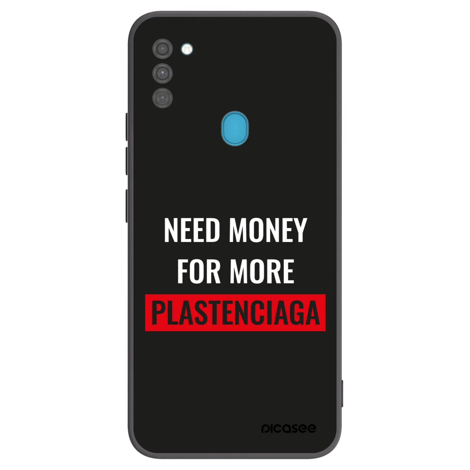 Picasee Μαύρη θήκη σιλικόνης για Samsung Galaxy M11 - More PLASTENCIAGA