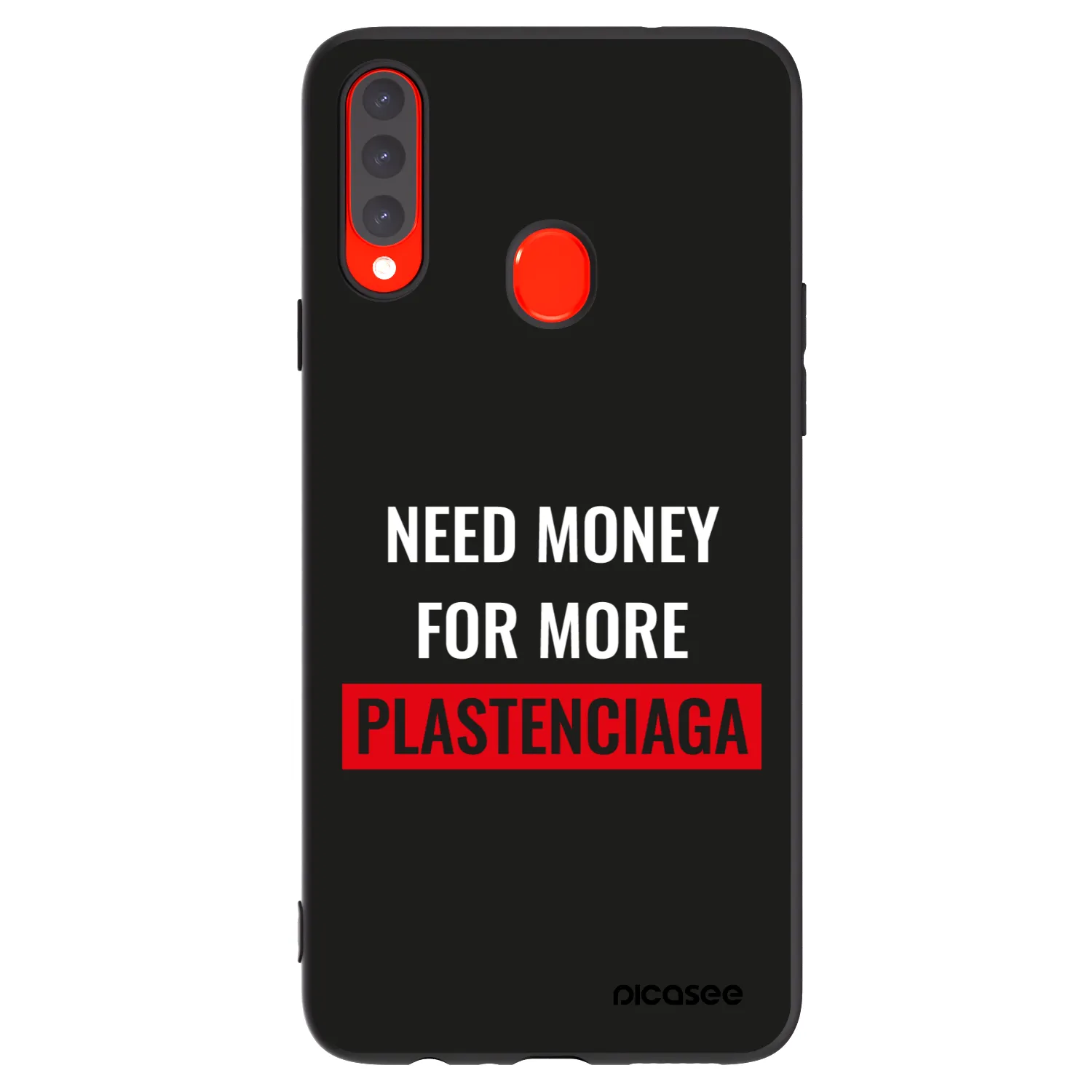 Picasee Μαύρη θήκη σιλικόνης για Samsung Galaxy A20s - More PLASTENCIAGA