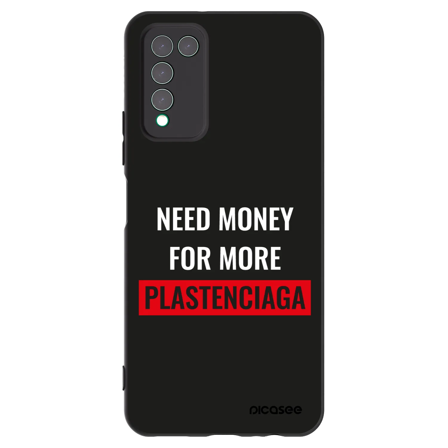 Picasee Μαύρη θήκη σιλικόνης για Honor 10X Lite - More PLASTENCIAGA