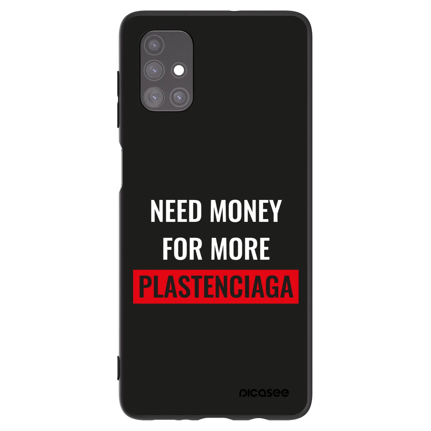Picasee Μαύρη θήκη σιλικόνης για Samsung Galaxy M51 M515F - More PLASTENCIAGA