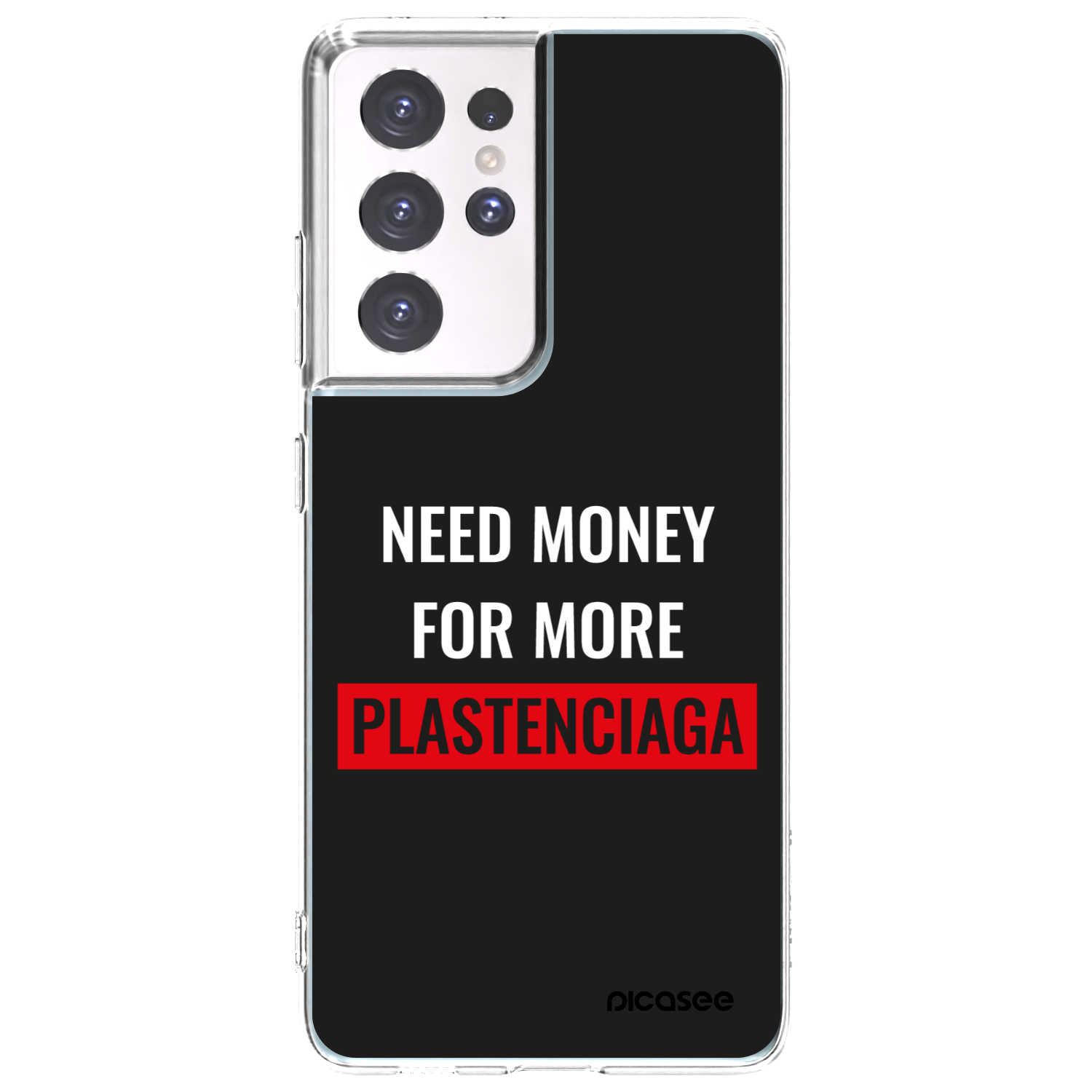 Picasee διαφανής θήκη σιλικόνης Samsung Galaxy S21 Ultra 5G G998B - More PLASTENCIAGA