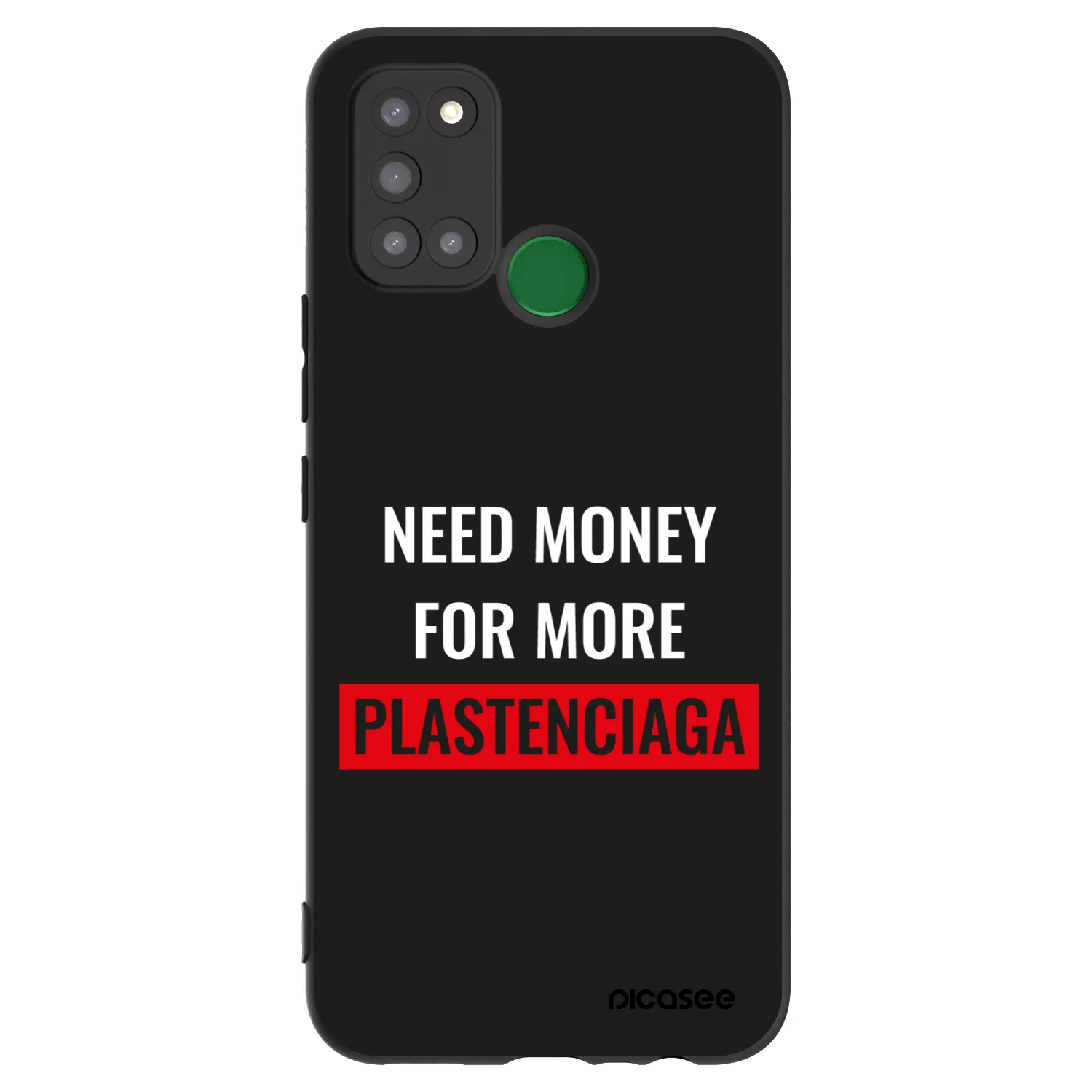 Picasee Μαύρη θήκη σιλικόνης για Realme 7i - More PLASTENCIAGA