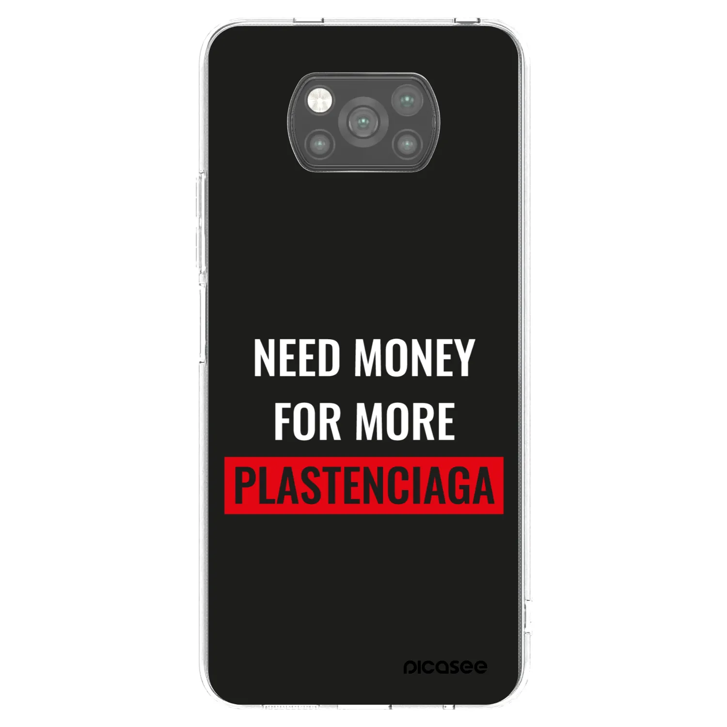 Picasee Μαύρη θήκη σιλικόνης για Xiaomi Poco X3 Pro - More PLASTENCIAGA