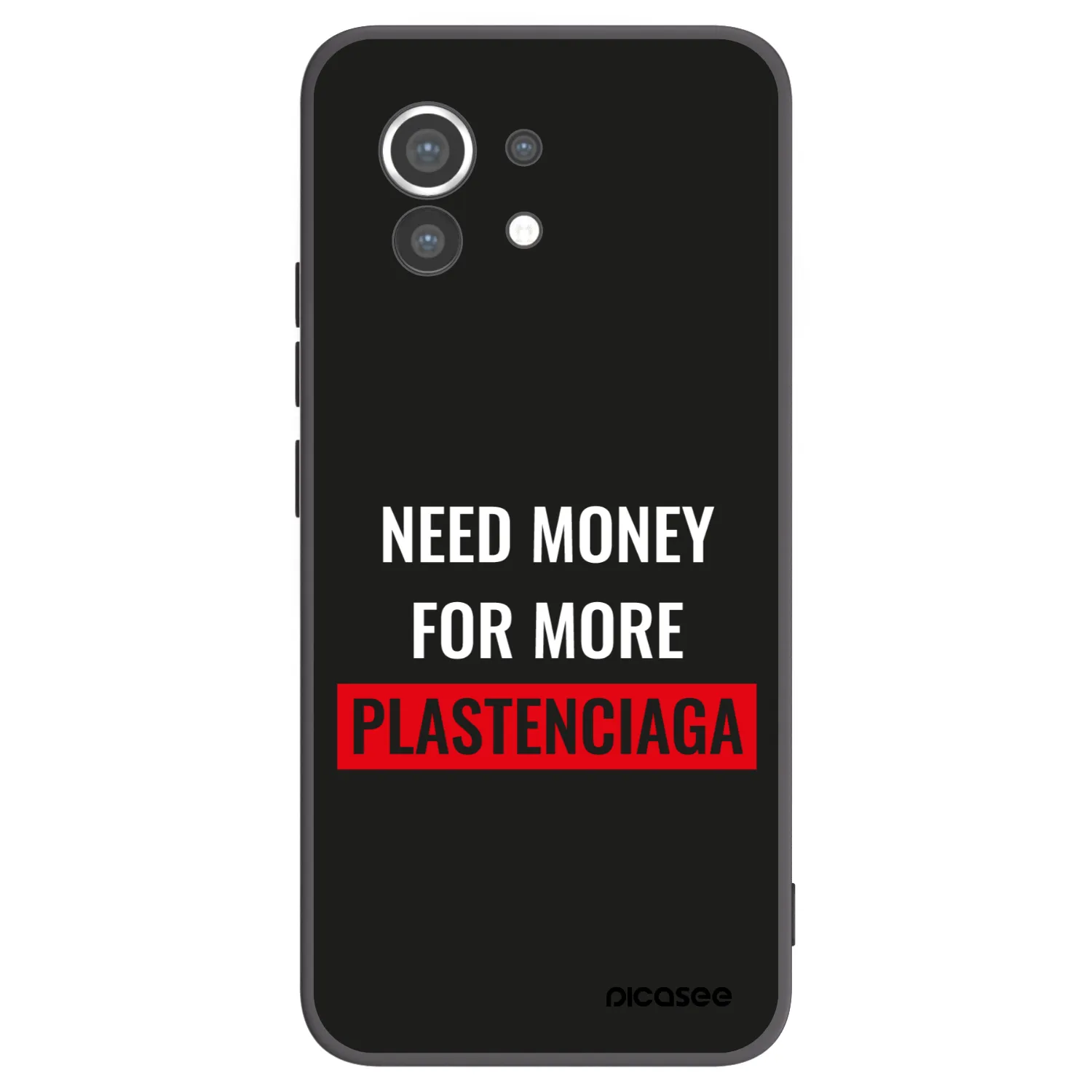 Picasee Μαύρη θήκη σιλικόνης για Xiaomi Mi 11 - More PLASTENCIAGA