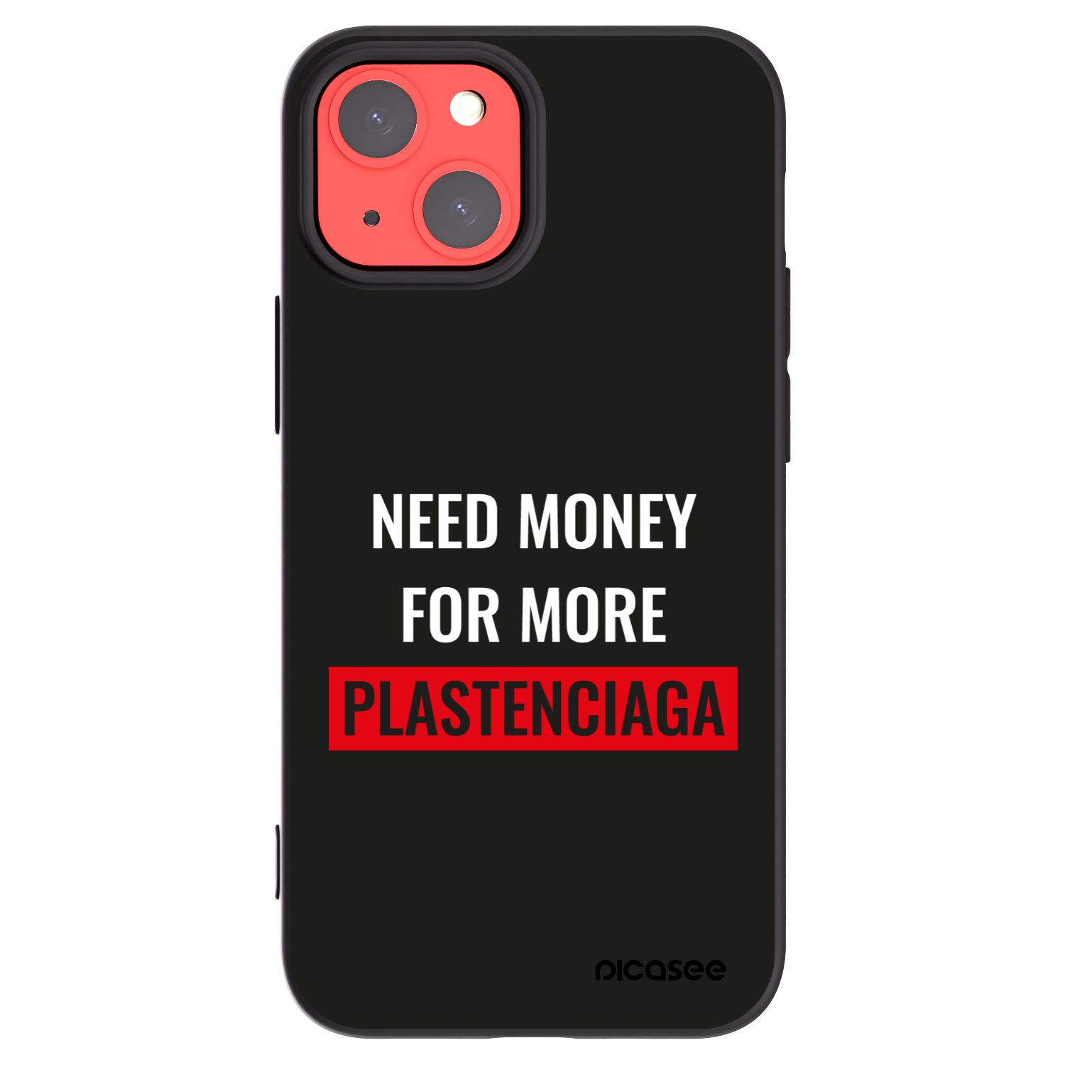 Picasee Μαύρη θήκη σιλικόνης για Apple iPhone 13 mini - More PLASTENCIAGA