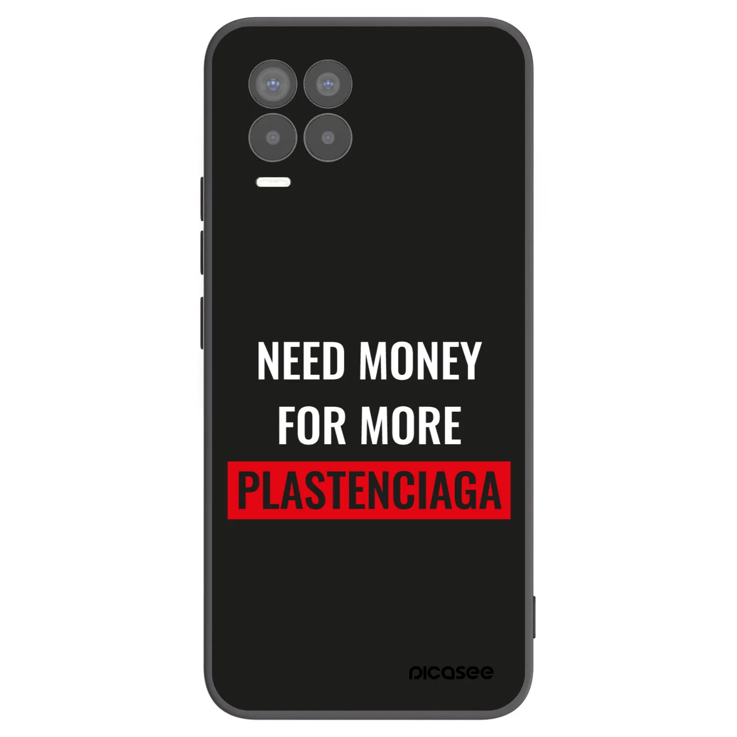 Picasee Μαύρη θήκη σιλικόνης για Realme 8 Pro - More PLASTENCIAGA