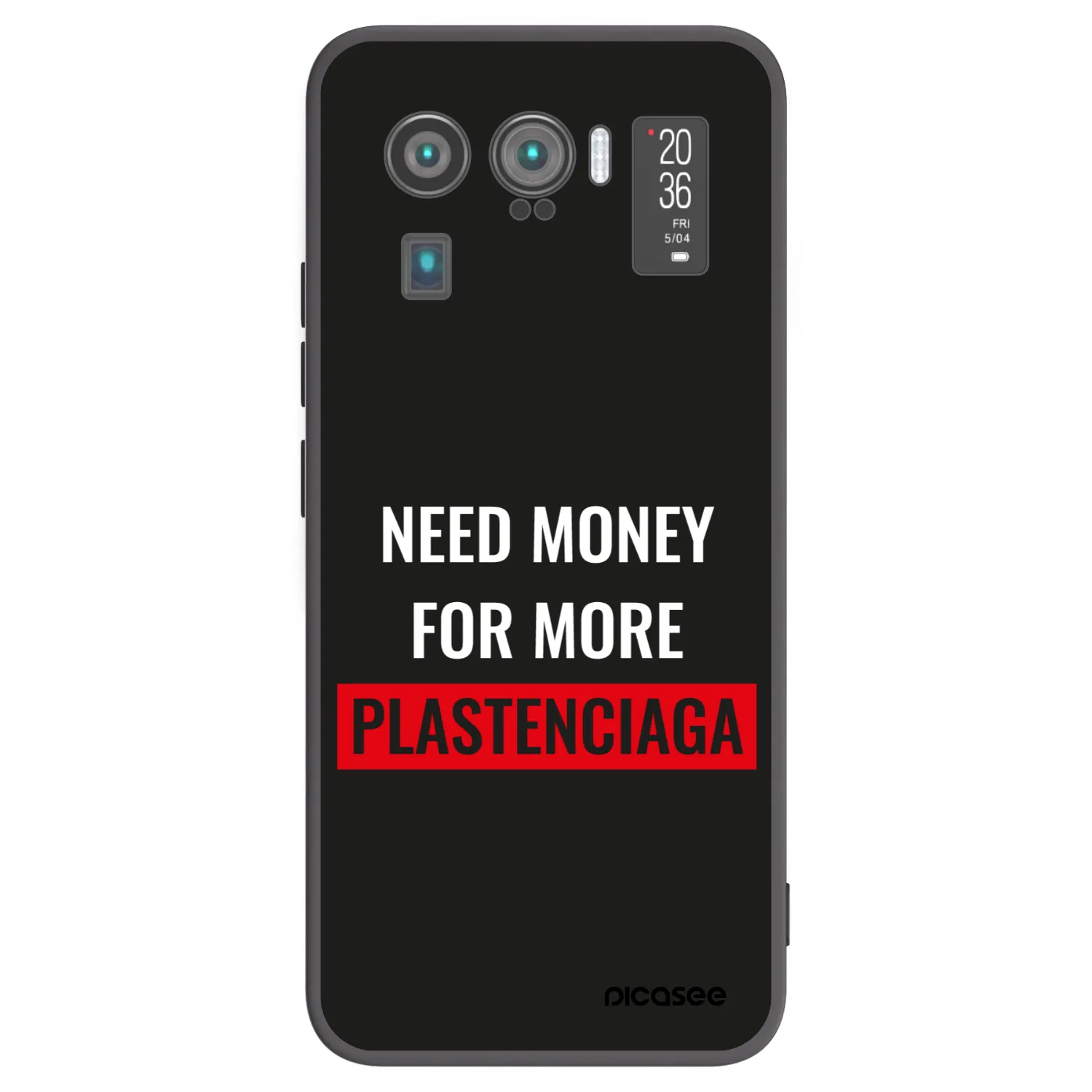 Picasee Μαύρη θήκη σιλικόνης για Xiaomi Mi 11 Ultra - More PLASTENCIAGA