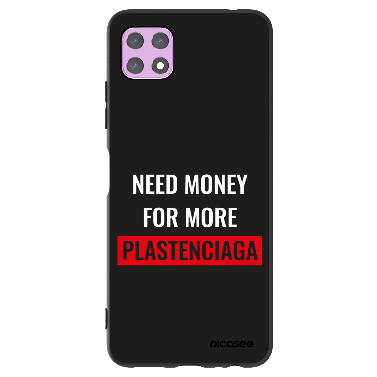 Picasee Μαύρη θήκη σιλικόνης για Samsung Galaxy A22 A226B 5G - More PLASTENCIAGA