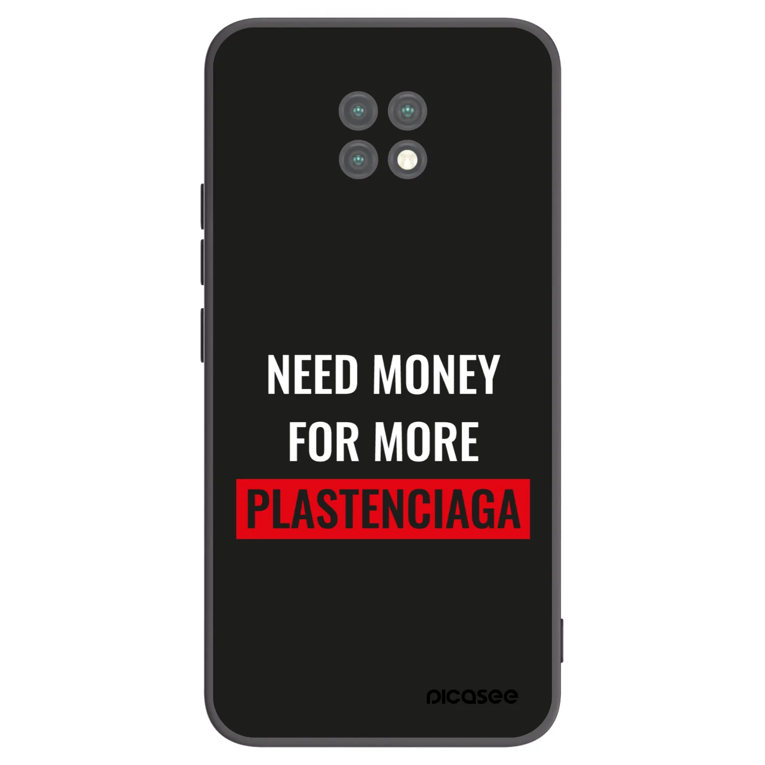 Picasee Μαύρη θήκη σιλικόνης για Xiaomi Redmi Note 9T - More PLASTENCIAGA