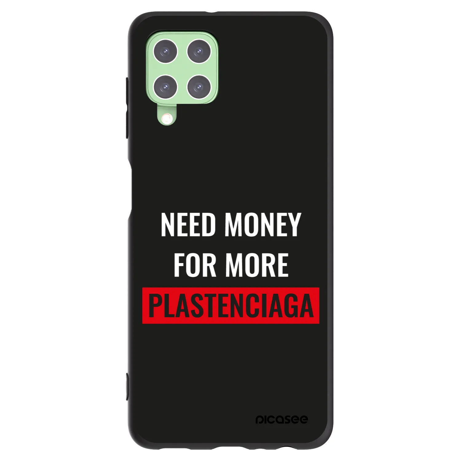Picasee Μαύρη θήκη σιλικόνης για Samsung Galaxy A22 A225F 4G - More PLASTENCIAGA