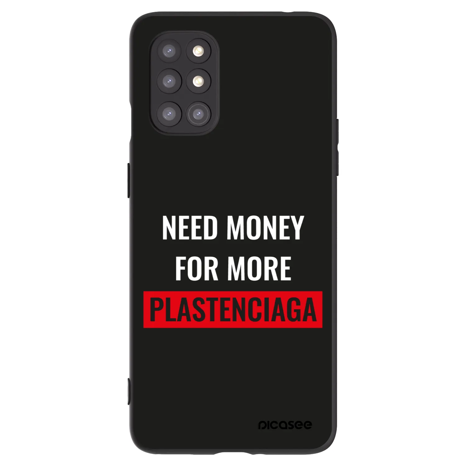 Picasee Μαύρη θήκη σιλικόνης για OnePlus 8T - More PLASTENCIAGA